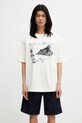 RHUDE Montenegro Morada T-shirt bawełniany męski beżowy RHSS26TT06012