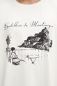 RHUDE Montenegro Morada T-shirt bawełniany męski beżowy RHSS26TT06012