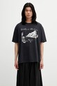 RHUDE Montenegro Morada T-shirt męski bawełniany czarny RHSS26TT06012