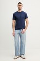 Trussardi t-shirt bawełniany G0278300125N granatowy SS26