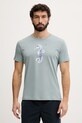 Emporio Armani Underwear t-shirt męski bawełniany turkusowy EM000574.AF20447