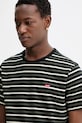 Βαμβακερό μπλουζάκι Levi's SS ORIGINAL HM TEE μαύρο 56605.0303