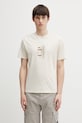 C.P. Company t-shirt bawełniany nadruk beżowy 20CMTS084A005100W