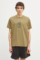 C.P. Company t-shirt bawełniany nadruk zielony 20CMTS084A005100W