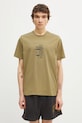C.P. Company t-shirt bawełniany nadruk zielony 20CMTS084A005100W