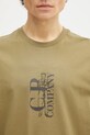 C.P. Company t-shirt bawełniany zielony 20CMTS084A005100W