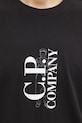 Βαμβακερό μπλουζάκι C.P. Company μαύρο 20CMTS084A005100W