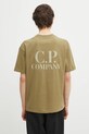 C.P. Company t-shirt bawełniany nadruk zielony 20CMTS086A005100W