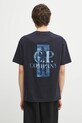 C.P. Company t-shirt bawełniany nadruk granatowy 20CMTS143A110579W