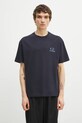 Odzież C.P. Company t-shirt bawełniany 20CMTS143A110579W granatowy