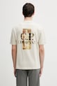 C.P. Company t-shirt bawełniany nadruk beżowy 20CMTS143A110579W