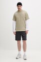 Adidas t-shirt basic męski bawełniany KC3187 zielony SS26