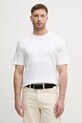 Sisley majica za muškarce od pamuka bijela 3H6TS104S