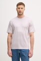 Sisley t-shirt męski bawełniany fioletowy 3H6TS104S