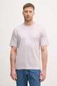 Sisley t-shirt męski bawełniany fioletowy 3H6TS104S