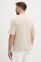 Odzież Sisley t-shirt męski bawełniany 3UYBS104T. beżowy