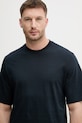 Sisley t-shirt męski bawełniany granatowy 3UYBS104T.