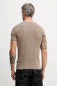 Oblečenie Pánske bavlnené tričko Sisley 3WF0S1052 hnedá