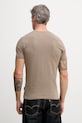 Oblečenie Pánske bavlnené tričko Sisley 3WF0S1052 hnedá