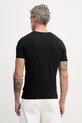 Oblečenie Pánske bavlnené tričko Sisley 3WF0S1052 čierna
