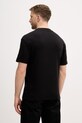 Odzież Sisley t-shirt męski bawełniany 3WIZS104Z czarny