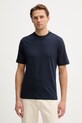 Sisley t-shirt bawełniany bawełna granatowy 3XDTS104R