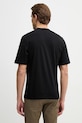Odzież Sisley t-shirt bawełniany 3XDTS104R czarny