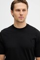 Sisley t-shirt bawełniany czarny 3XDTS104R