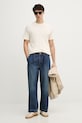 Calvin Klein Jeans tričko pánské s bavlnou LV04RD008G béžová SS26