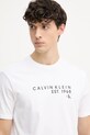 Calvin Klein Jeans t-shirt męski bawełniany biały LV04RF800G