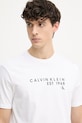 Calvin Klein Jeans t-shirt męski bawełniany biały LV04RF800G