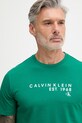 Calvin Klein Jeans tricou pentru bărbați bumbăcesc verde LV04RF800G