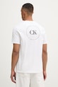 Calvin Klein Jeans t-shirt męski bawełniany biały LV04RF801G