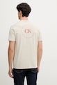 Calvin Klein Jeans t-shirt męski bawełniany beżowy LV04RF801G