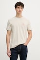 Odzież Calvin Klein Jeans t-shirt męski bawełniany LV04RF801G beżowy