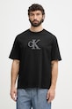 Calvin Klein Jeans majica za muškarce od pamuka crna LV04RF819G