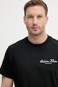 Calvin Klein Jeans t-shirt ανδρικό βαμβακερό μαύρο LV04RF822G