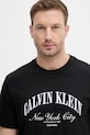 Calvin Klein Jeans t-shirt ανδρικό βαμβακερό μαύρο LV04RF820G