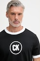 Calvin Klein Jeans majica za muškarce od pamuka crna LV04RF821G