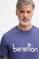 United Colors of Benetton t-shirt męski bawełniany granatowy 39VFU1096