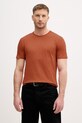 United Colors of Benetton t-shirt męski bawełniany pomarańczowy 3N78U10C2