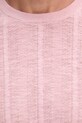 United Colors of Benetton úpletové tričko pánske s prímesou ľanu 1DC3U10BL ružová