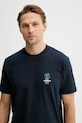 Bavlněné tričko Marc O'Polo námořnická modř 5000008133