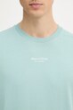 Marc O'Polo T-shirt męski bawełniany 5000012689 turkusowy