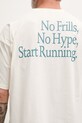 Asics T-shirt do biegania męski z bawełną RUNNER MESSAGE 2031F321 beżowy