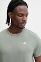 Asics t-shirt treningowy SPIRAL EMBROIDERY zielony 2031F458