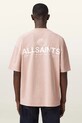 Βαμβακερό μπλουζάκι AllSaints EMBLEM M006PE ροζ SS26