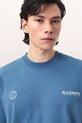 Хлопковая футболка AllSaints EMBLEM голубой M006PE
