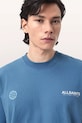 Хлопковая футболка AllSaints EMBLEM голубой M006PE