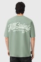 AllSaints t-shirt bawełniany ODYSSEY M008PE zielony SS26